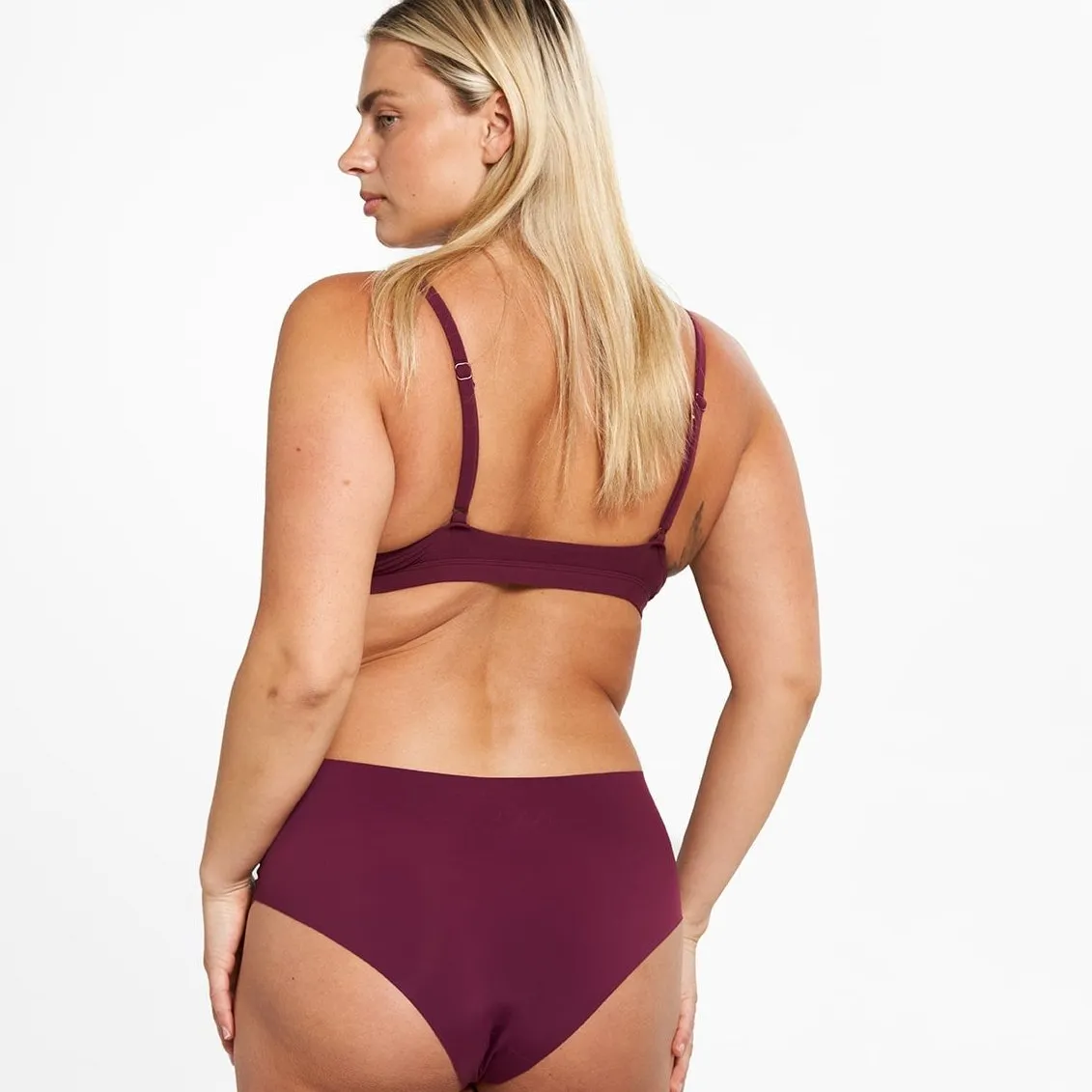 High-Rise Cheeky - Seamless Ultrasmooth 2.0 - Shiraz sold by Peach Underwear