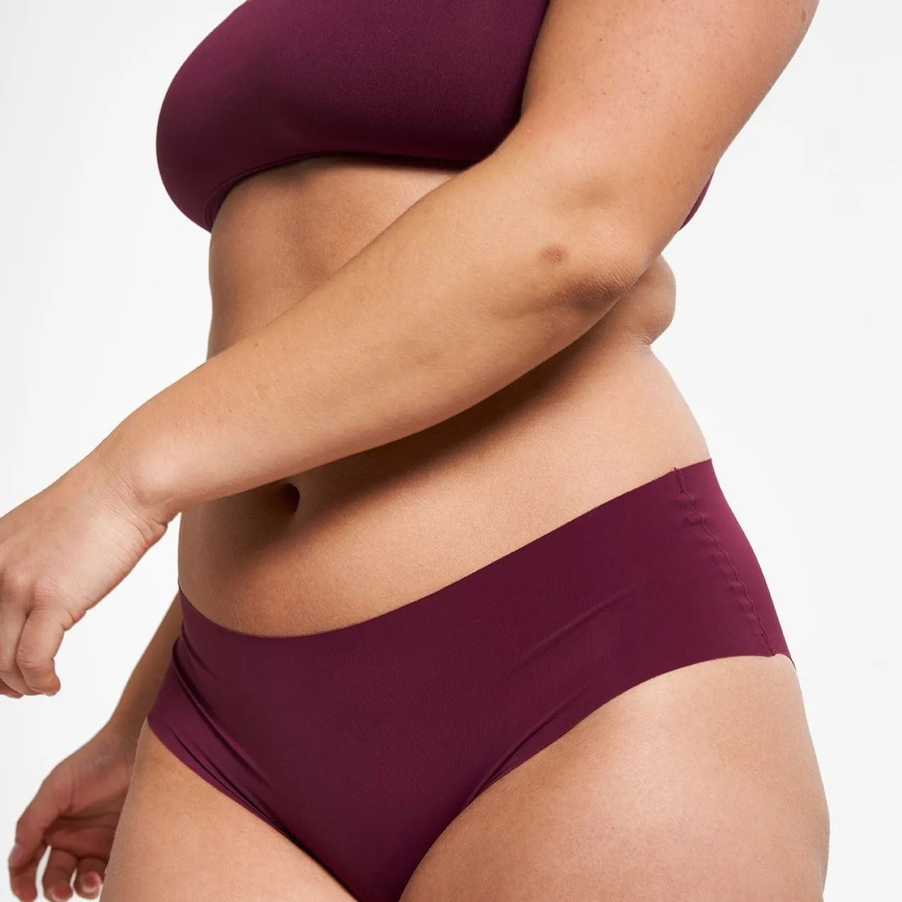 Mid-Rise Bikini Brief - Seamless Ultrasmooth 2.0 - Shiraz sold by Peach Underwear product image thumbnail 2