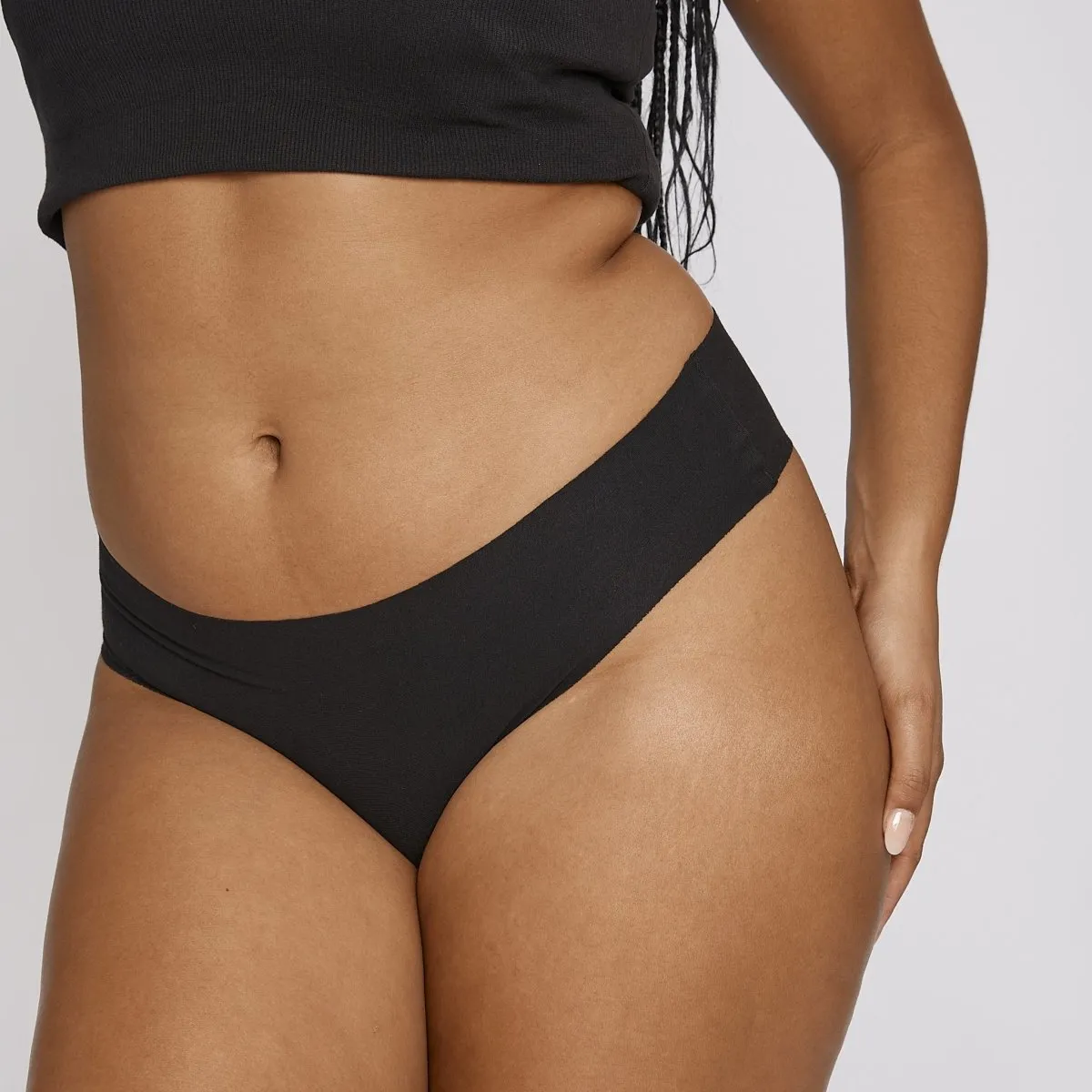 Original-Rise Cheeky - Seamless Cotton - Black sold by Peach Underwear product image thumbnail 2