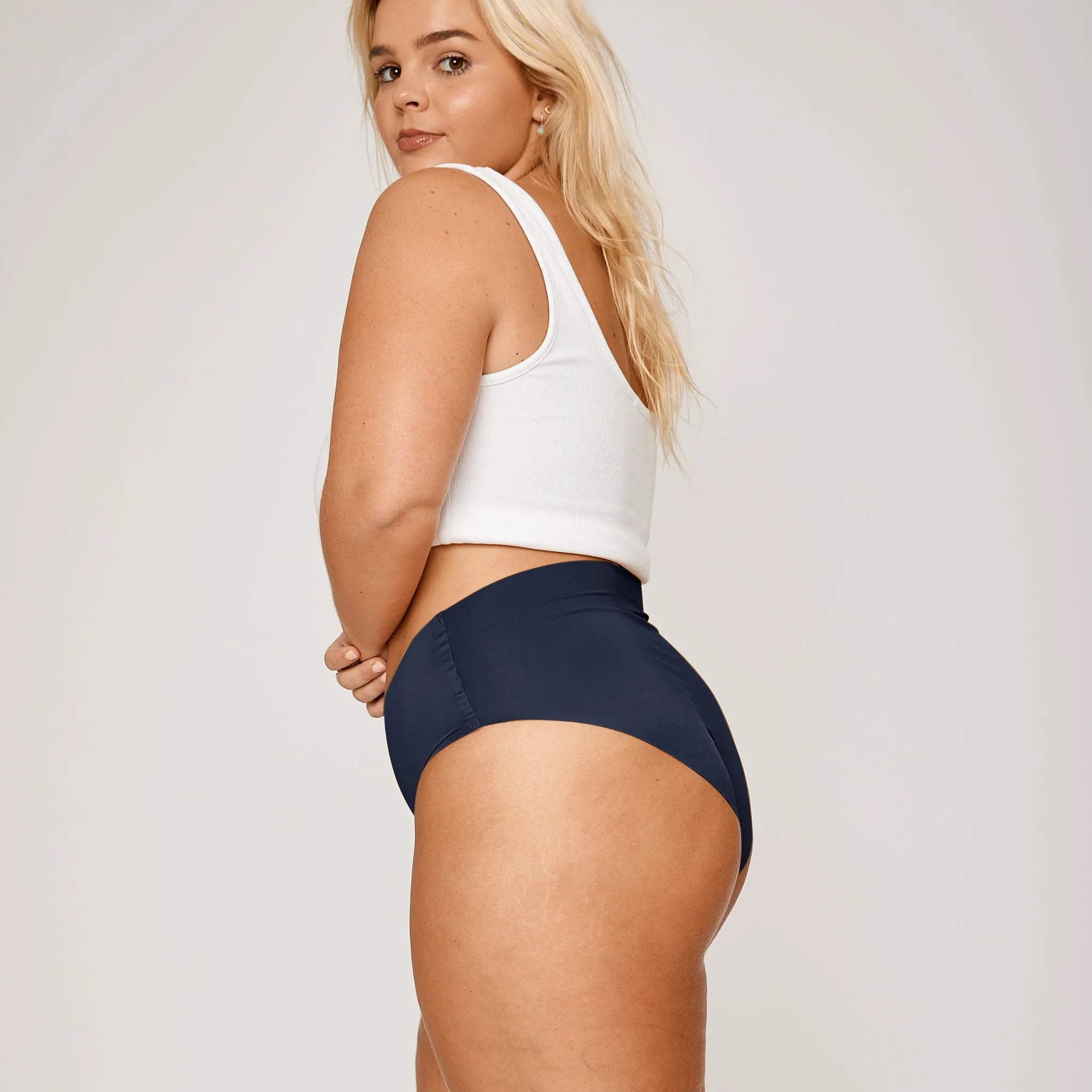 High-Rise Bikini Brief - Seamless Ultrasmooth - Ink sold by Peach Underwear product image thumbnail 4