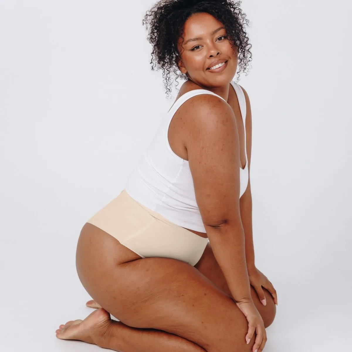 High-Rise Cheeky - Seamless Cotton - Buttermilk sold by Peach Underwear product image thumbnail 4