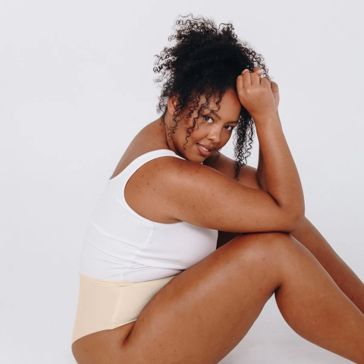 High-Rise Cheeky - Seamless Cotton - Buttermilk sold by Peach Underwear product image thumbnail 2