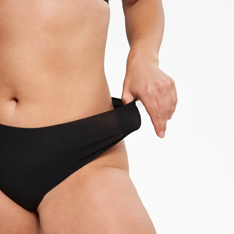 Mid-Rise Thong - Seamless Eco 2.0 - Black sold by Peach Underwear