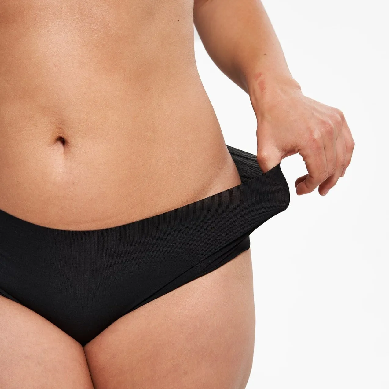 Mid-Rise Bikini - Seamless Eco 2.0 - Black sold by Peach Underwear product image thumbnail 5