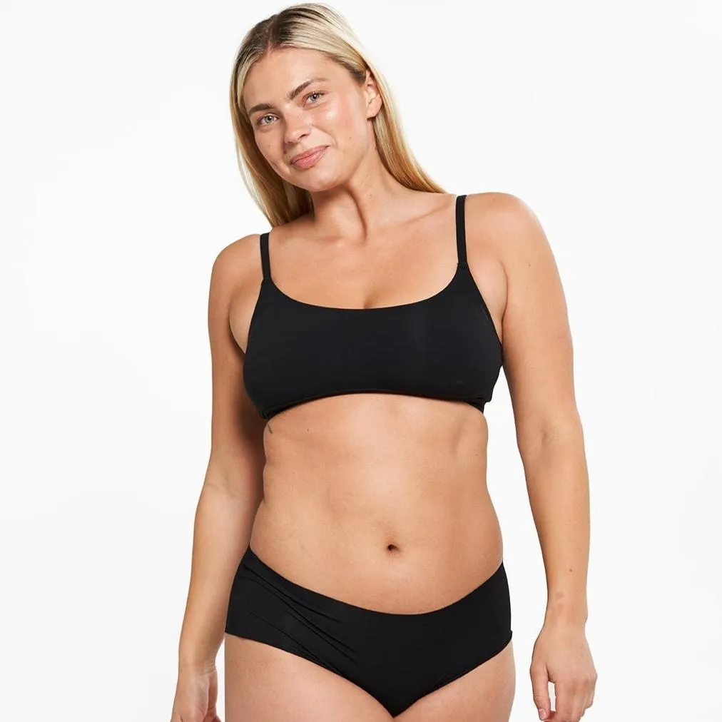 Mid-Rise Bikini - Seamless Eco 2.0 - Black sold by Peach Underwear product image thumbnail 4