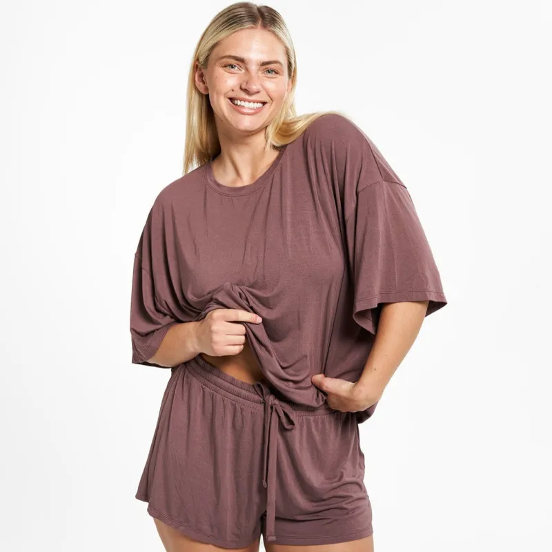 Oversized Sleep Shirt - Peppercorn sold by Peach Underwear