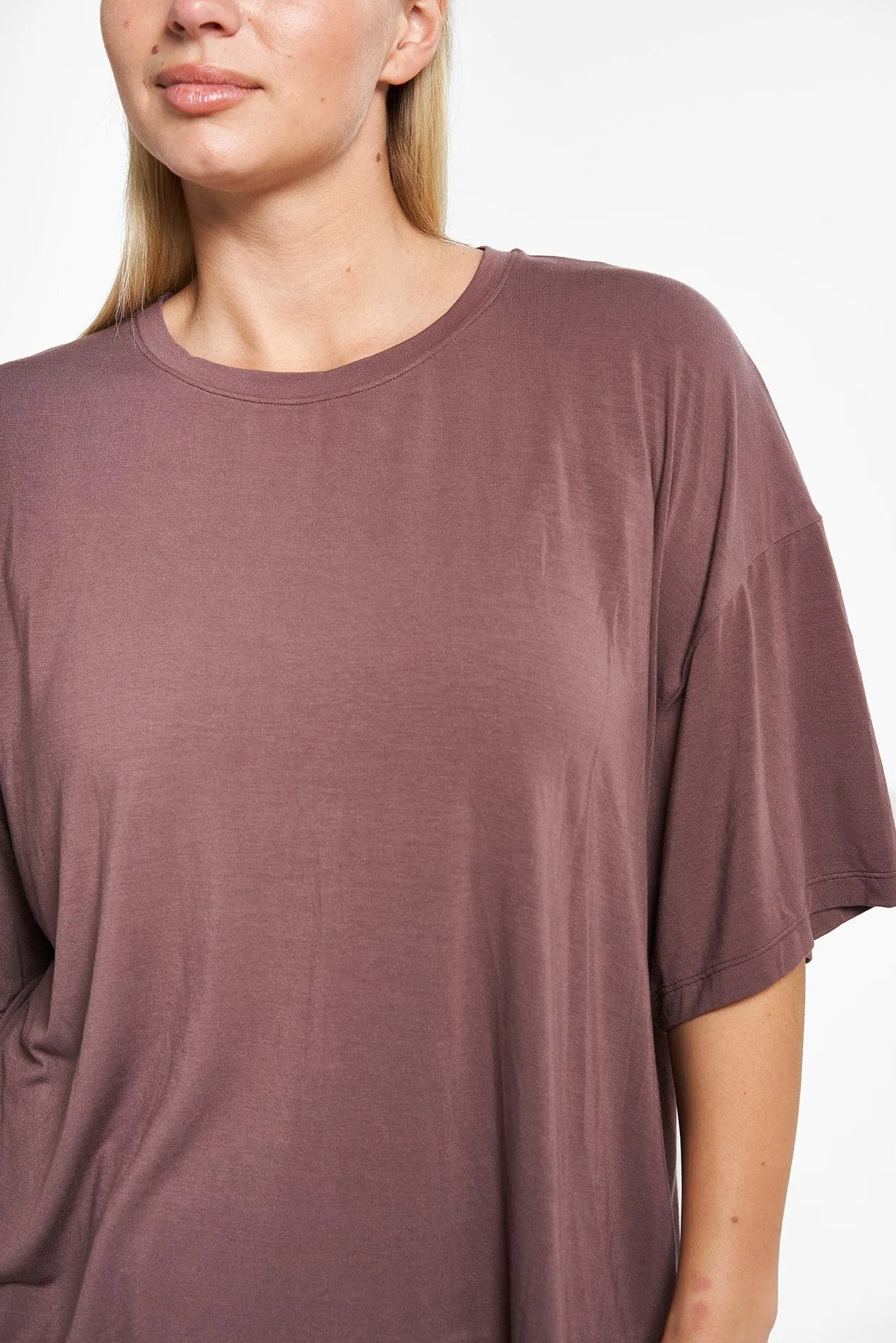 Oversized Sleep Shirt - Peppercorn sold by Peach Underwear product image thumbnail 4