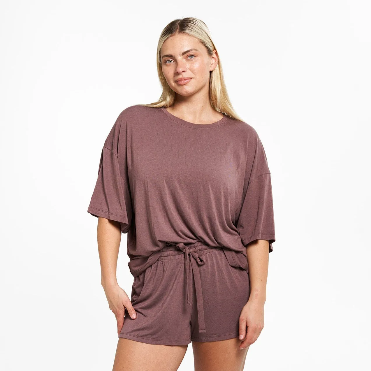 Oversized Sleep Shirt - Peppercorn sold by Peach Underwear product image thumbnail 2