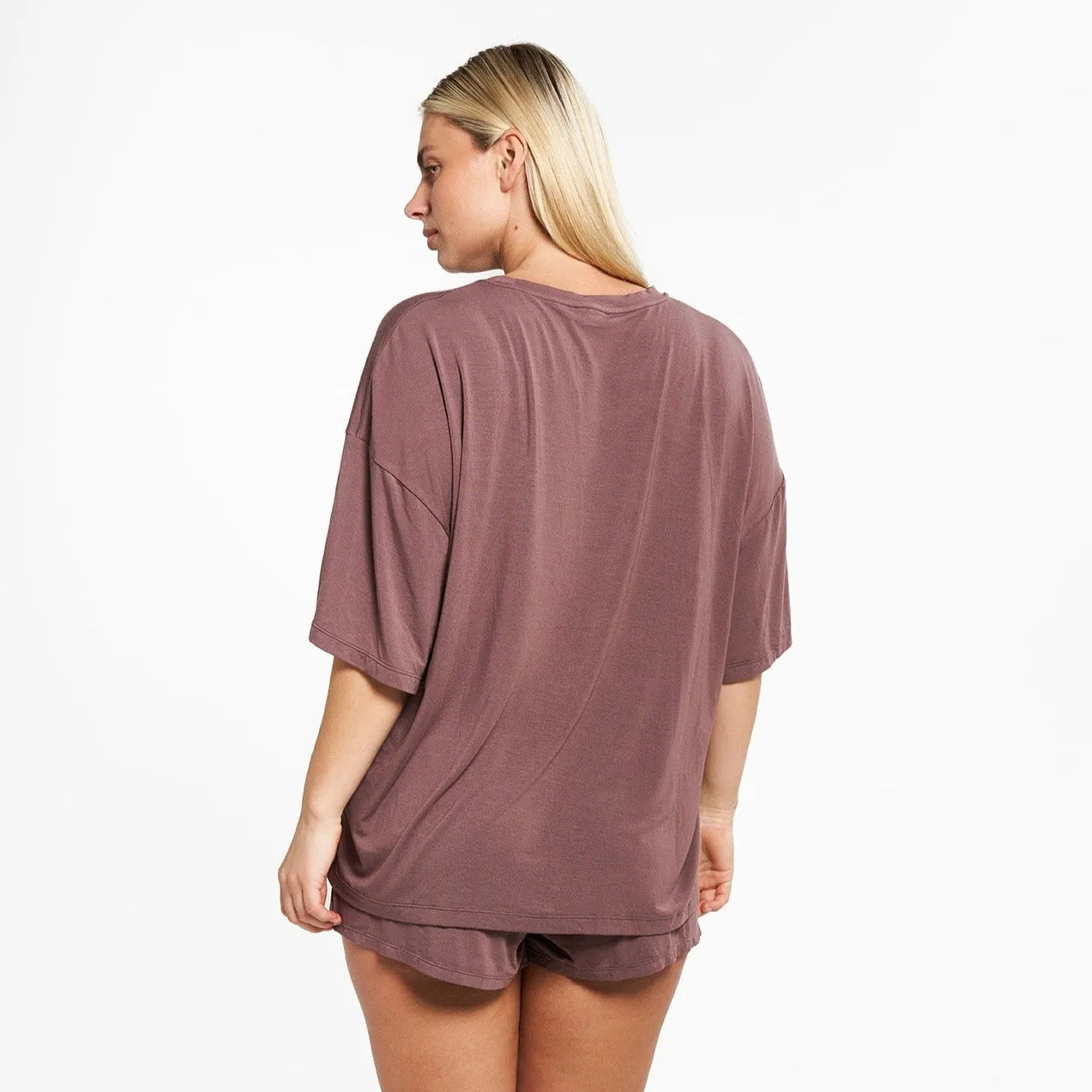 Oversized Sleep Shirt - Peppercorn sold by Peach Underwear product image thumbnail 5