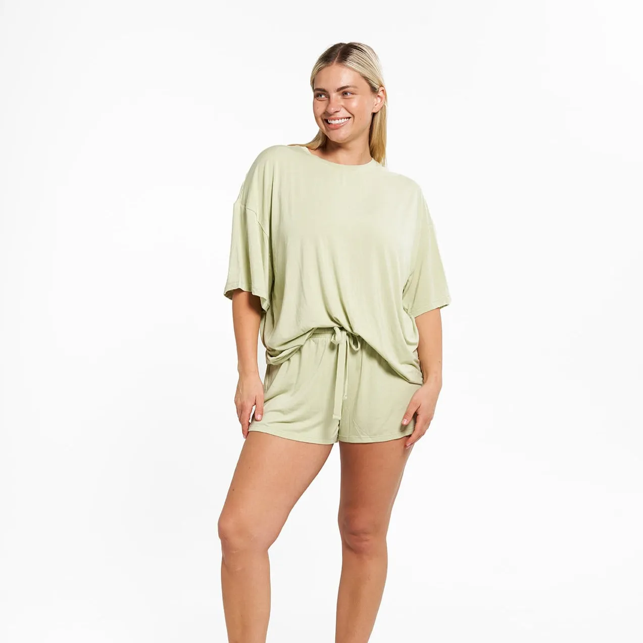 Oversized Sleep Shirt - Aloe sold by Peach Underwear