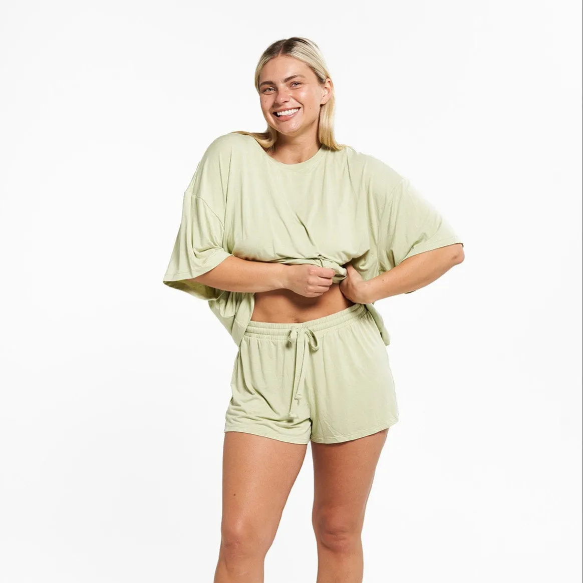 Oversized Sleep Shirt - Aloe sold by Peach Underwear product image thumbnail 2