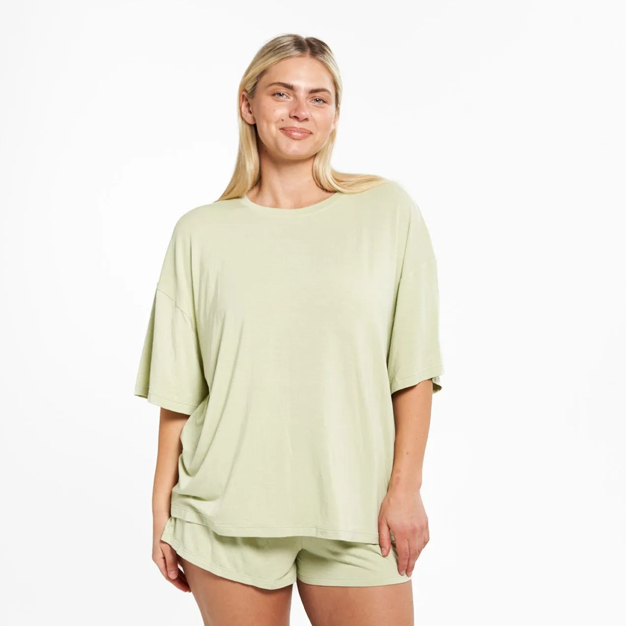 Oversized Sleep Shirt - Aloe sold by Peach Underwear product image thumbnail 3