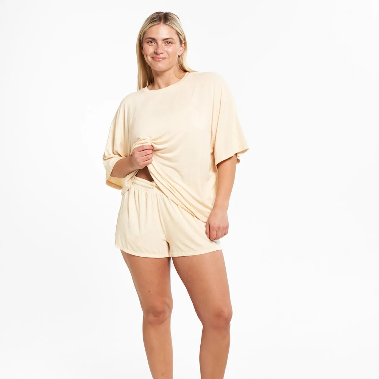 Oversized Sleep Shirt - Vanilla sold by Peach Underwear product image thumbnail 2