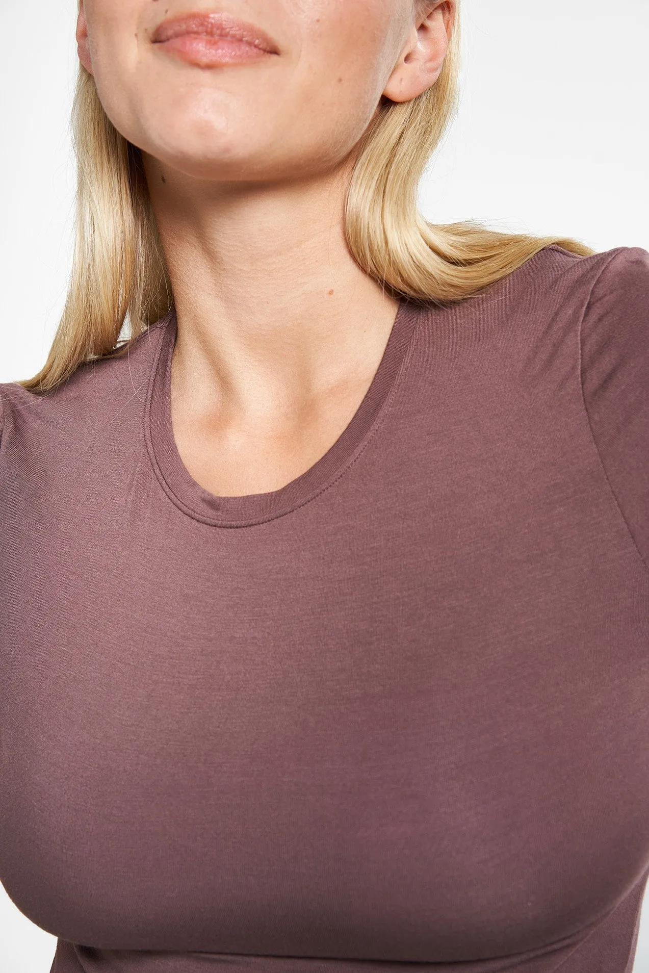 Sleep Short Sleeve - Peppercorn sold by Peach Underwear product image thumbnail 2