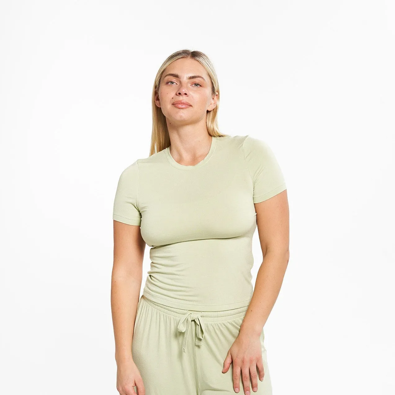 Sleep Short Sleeve - Aloe sold by Peach Underwear product image thumbnail 2
