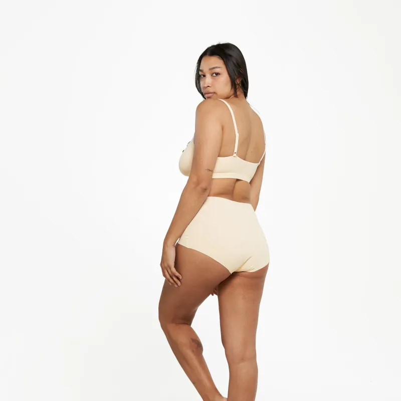 High-Rise Full Brief - Seamless Ultrasmooth 2.0 - Vanilla sold by Peach Underwear