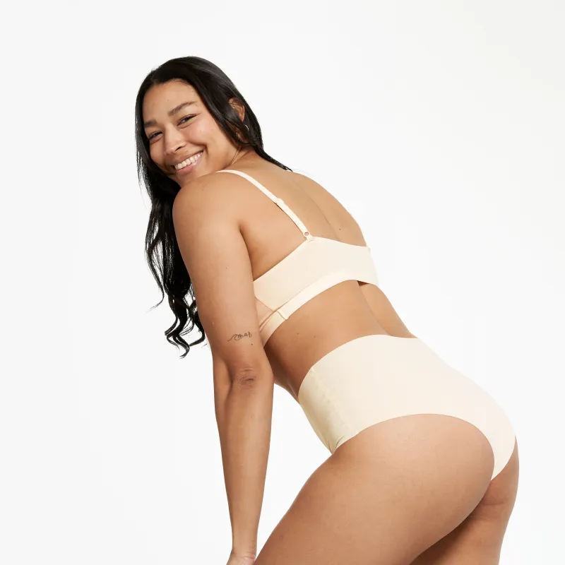 High-Rise Cheeky - Seamless Ultrasmooth 2.0 - Vanilla sold by Peach Underwear