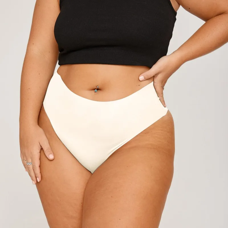 Mid-Rise Thong - Seamless Ultrasmooth 2.0 - Vanilla sold by Peach Underwear