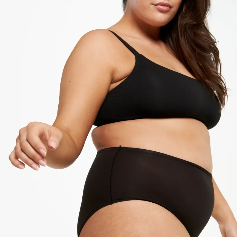 High-Rise Bikini - Super Stretch 2.0 - Black sold by Peach Underwear