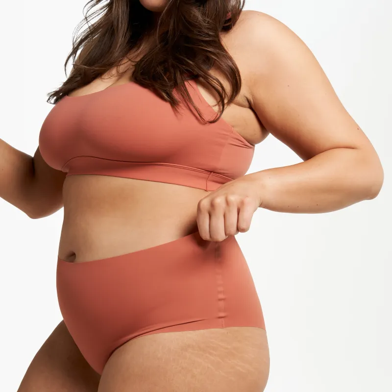 High-Rise Cheeky - Seamless Ultrasmooth 2.0 - Spice sold by Peach Underwear
