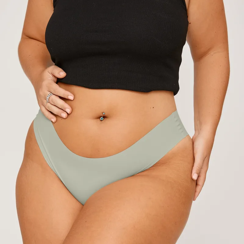 Original-Rise Cheeky - Seamless Ultrasmooth - Moss sold by Peach Underwear