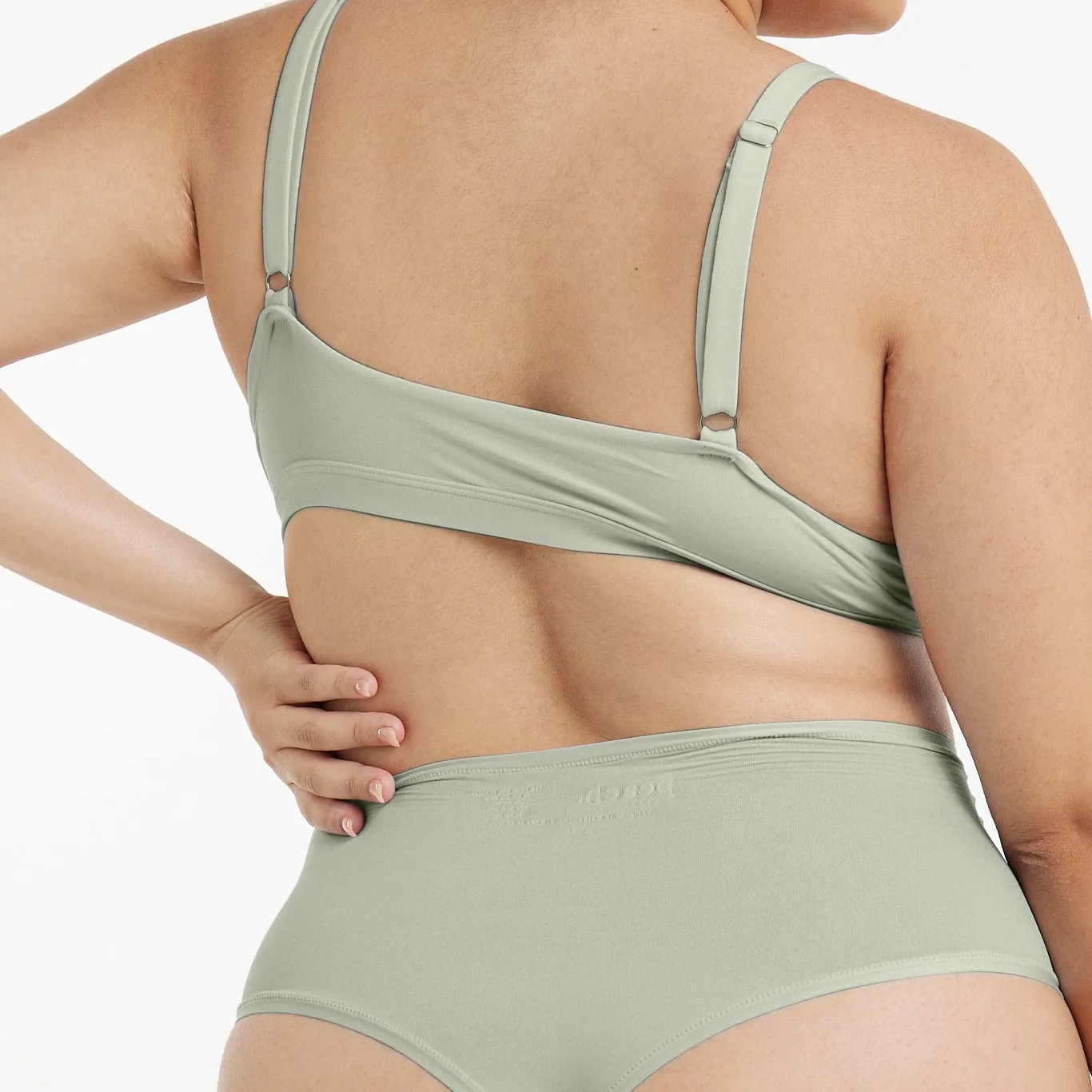 High-Rise Thong - Super Stretch - Moss sold by Peach Underwear product image thumbnail 4