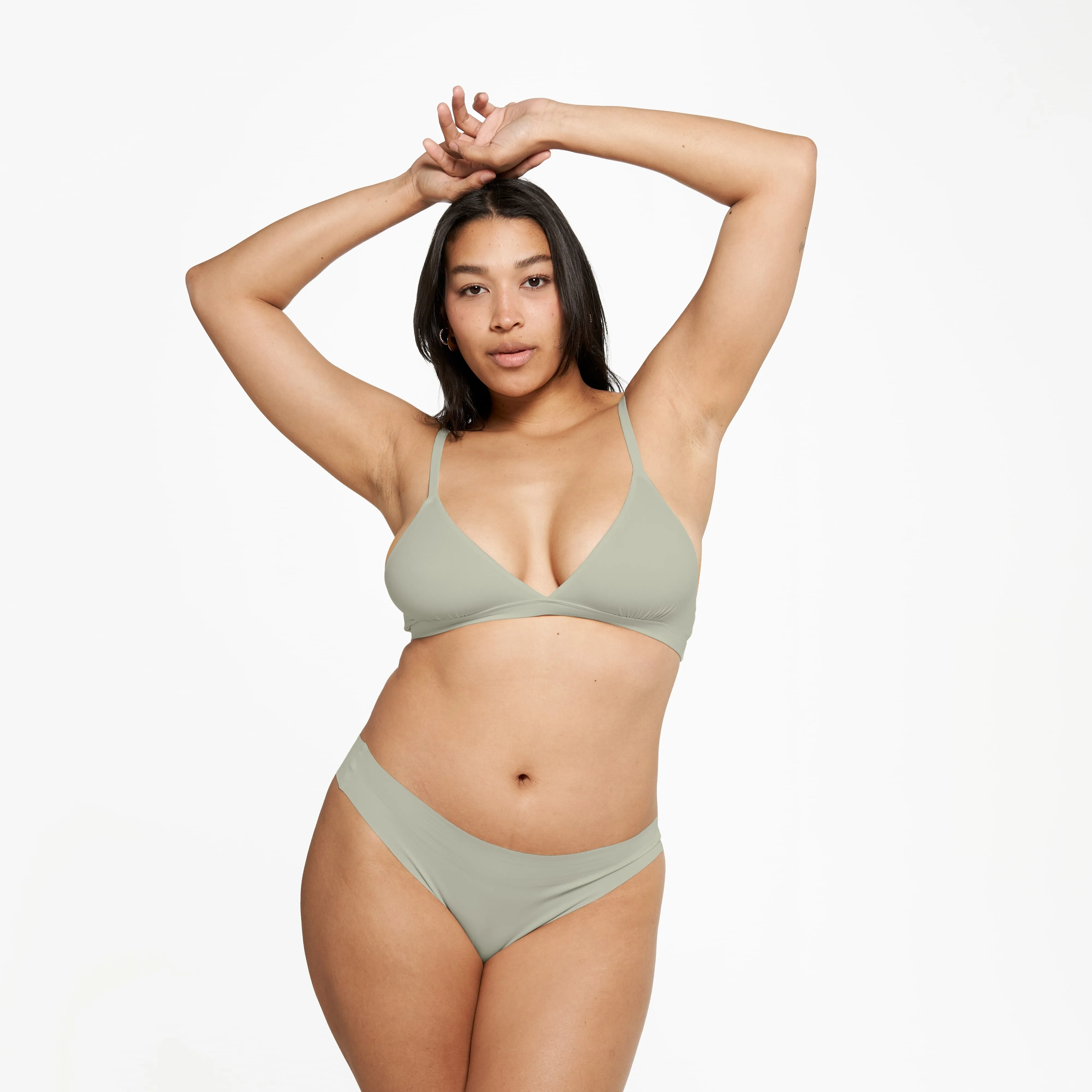 Triangle Bralette - Super Stretch - Moss sold by Peach Underwear product image thumbnail 3