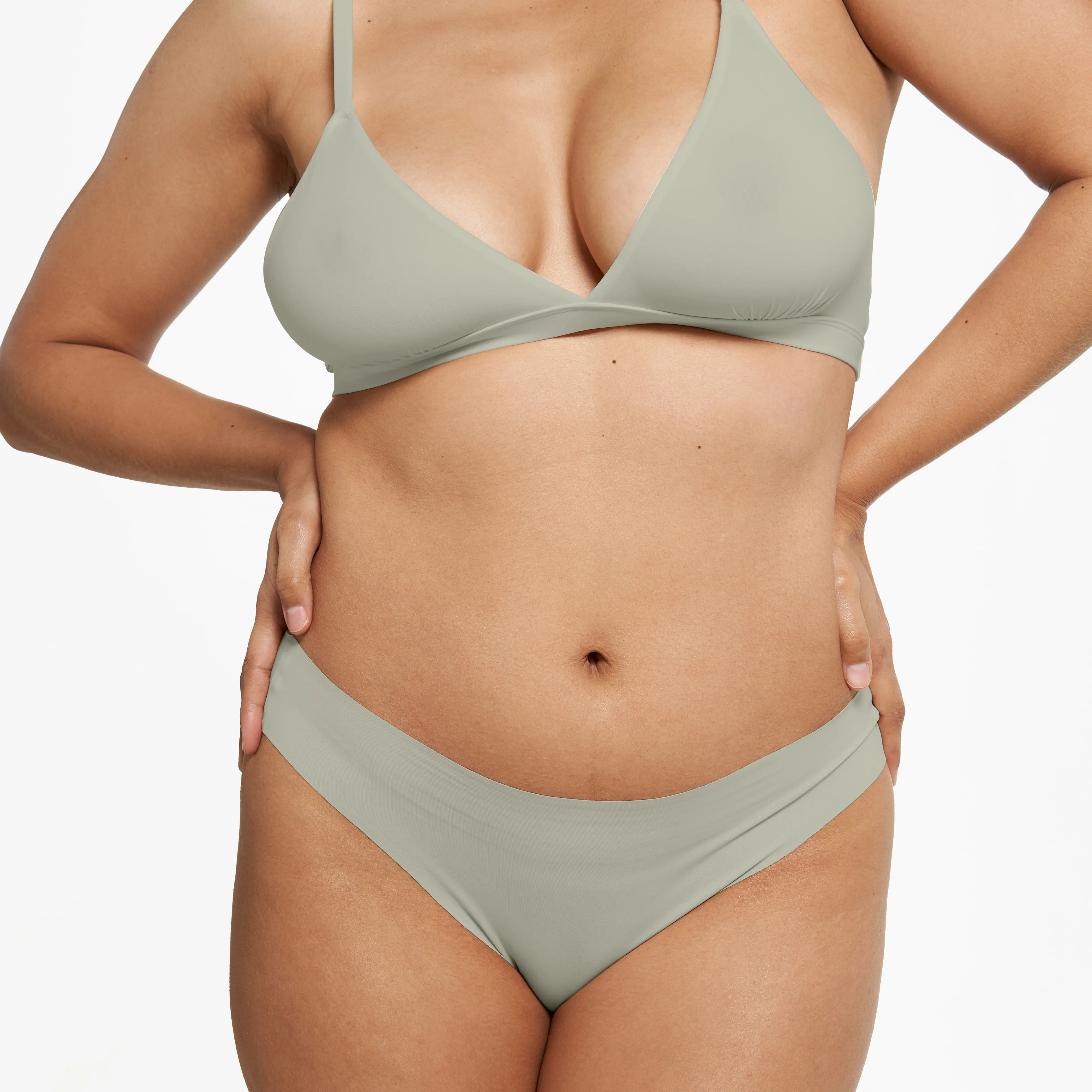 Triangle Bralette - Super Stretch - Moss sold by Peach Underwear product image thumbnail 4