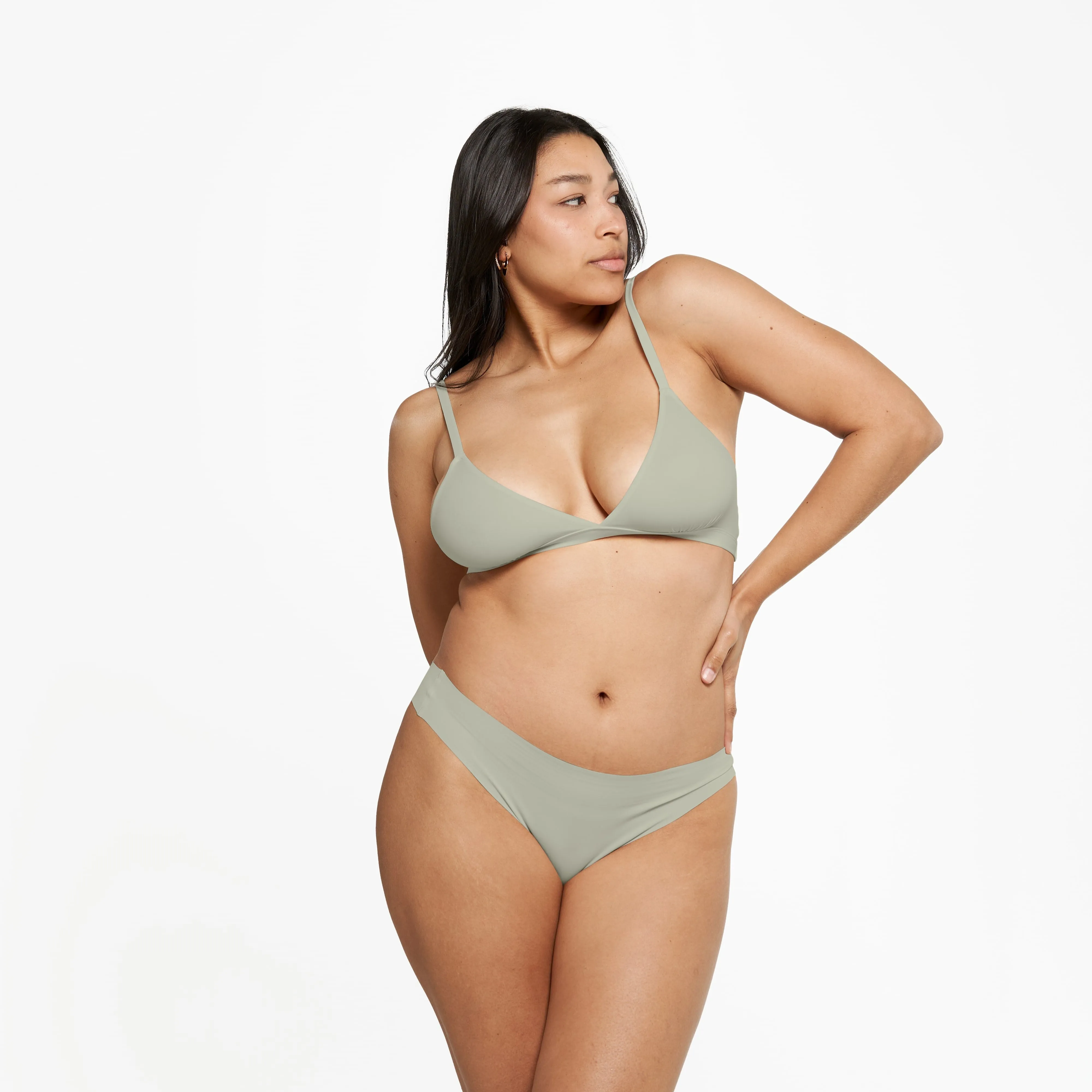 Triangle Bralette - Super Stretch - Moss sold by Peach Underwear