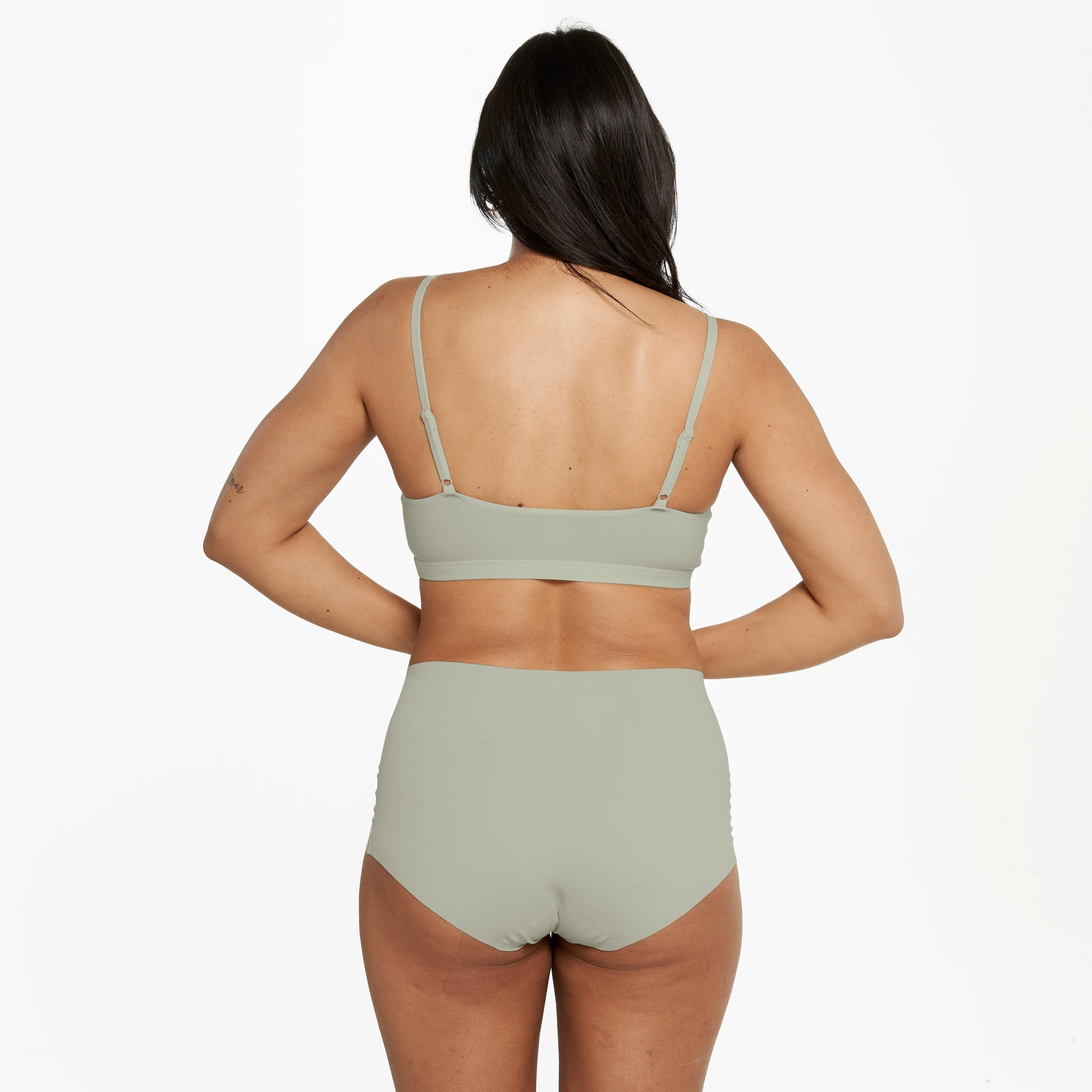 High-Rise Full Brief - Seamless Ultrasmooth 2.0 - Moss sold by Peach Underwear product image thumbnail 2