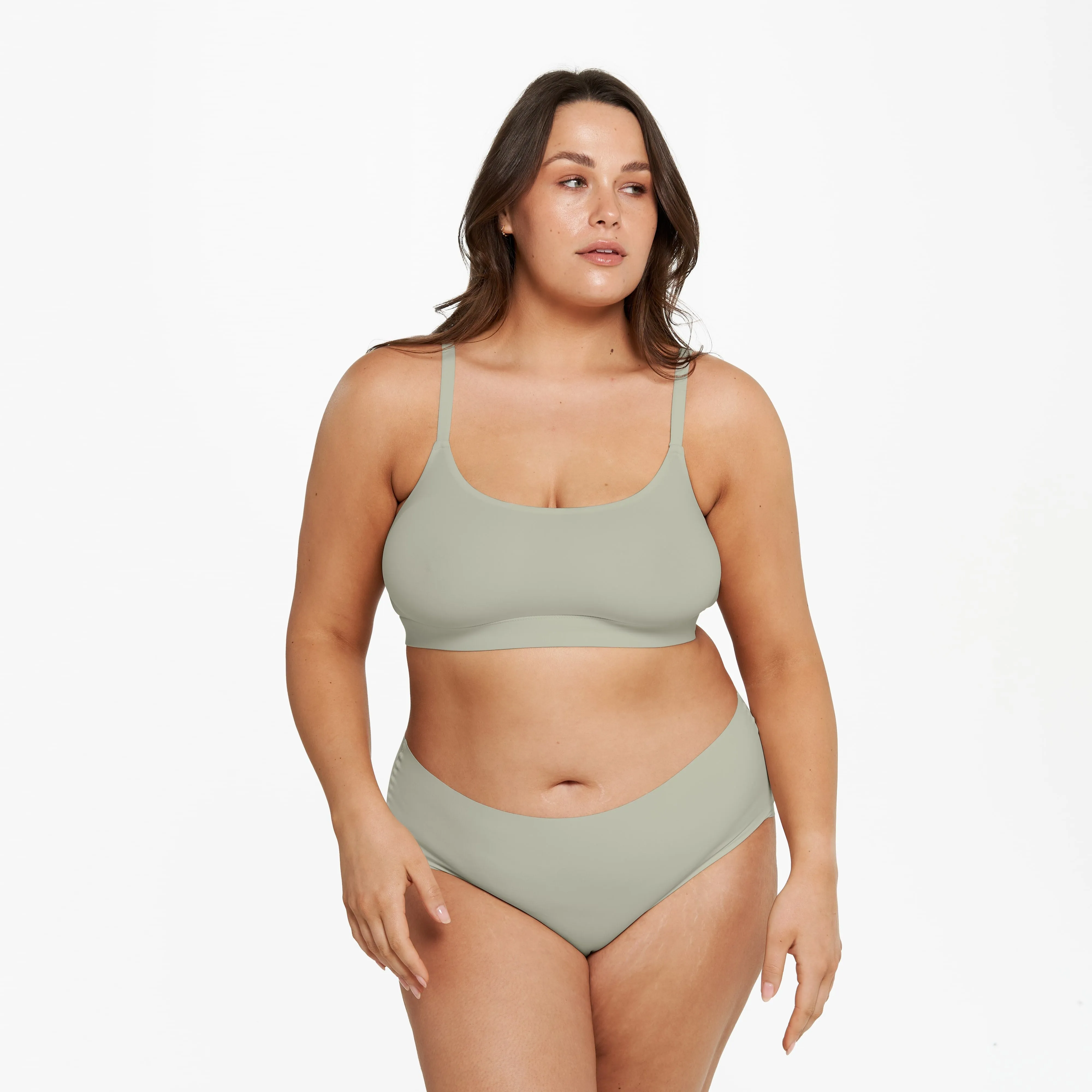 High-Rise Bikini Brief - Seamless Ultrasmooth 2.0 - Moss sold by Peach Underwear product image thumbnail 2