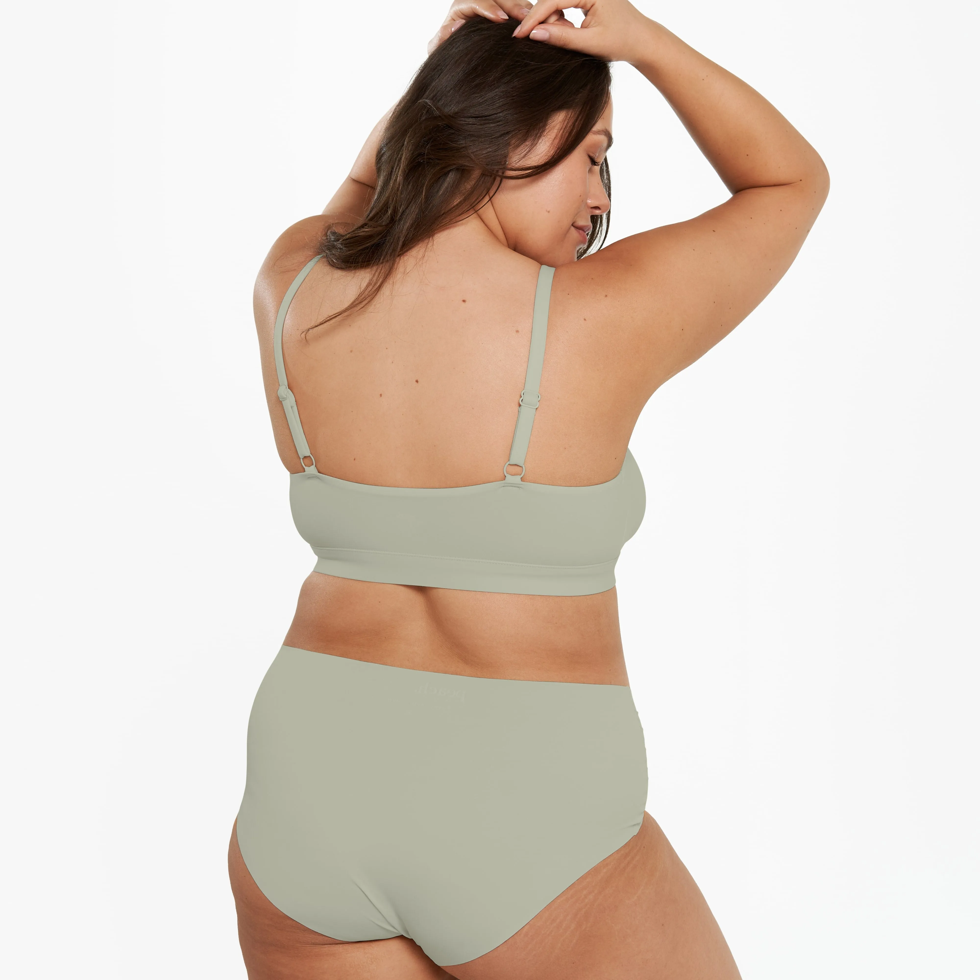 High-Rise Bikini Brief - Seamless Ultrasmooth 2.0 - Moss sold by Peach Underwear product image thumbnail 3
