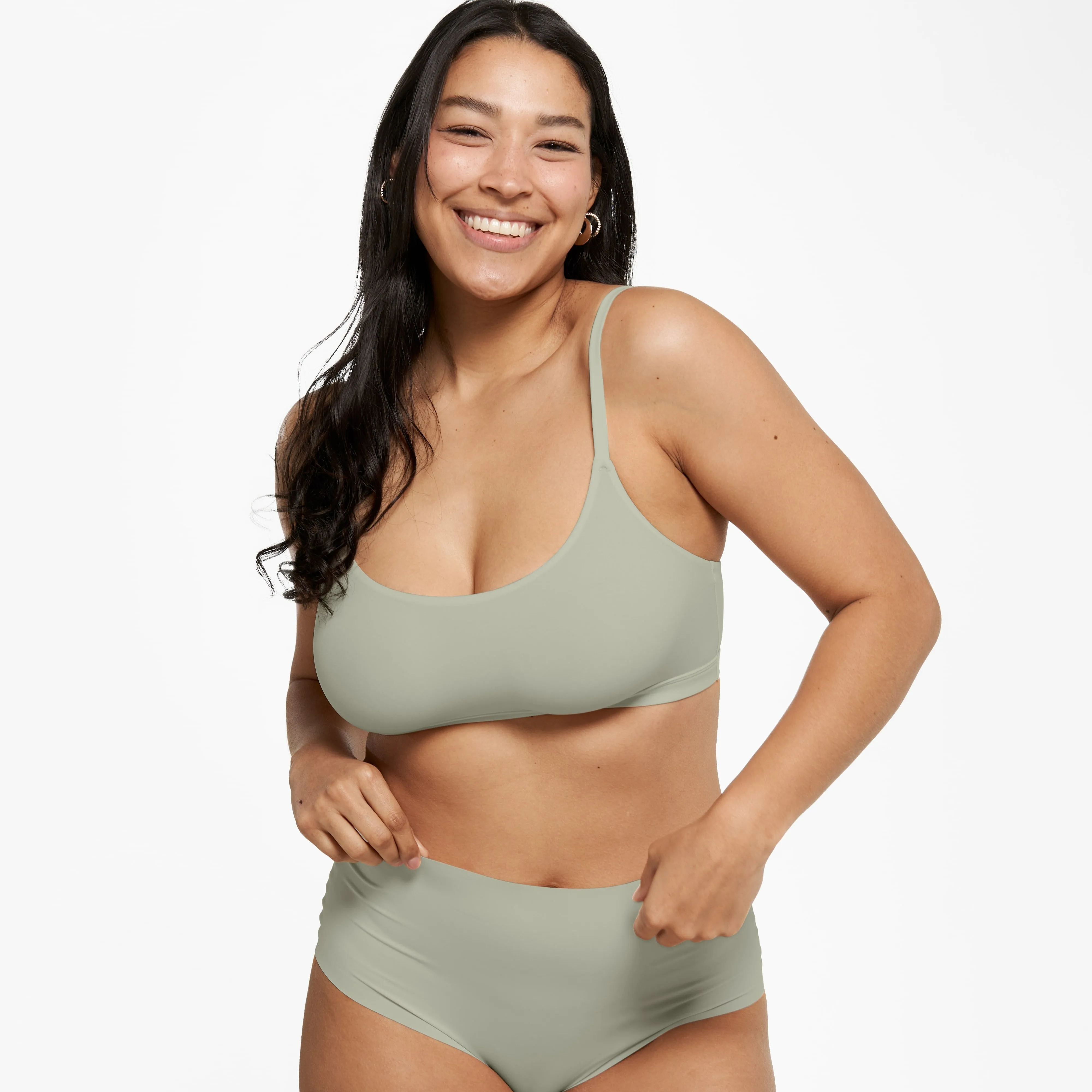 High-Rise Cheeky - Seamless Ultrasmooth 2.0 - Moss sold by Peach Underwear