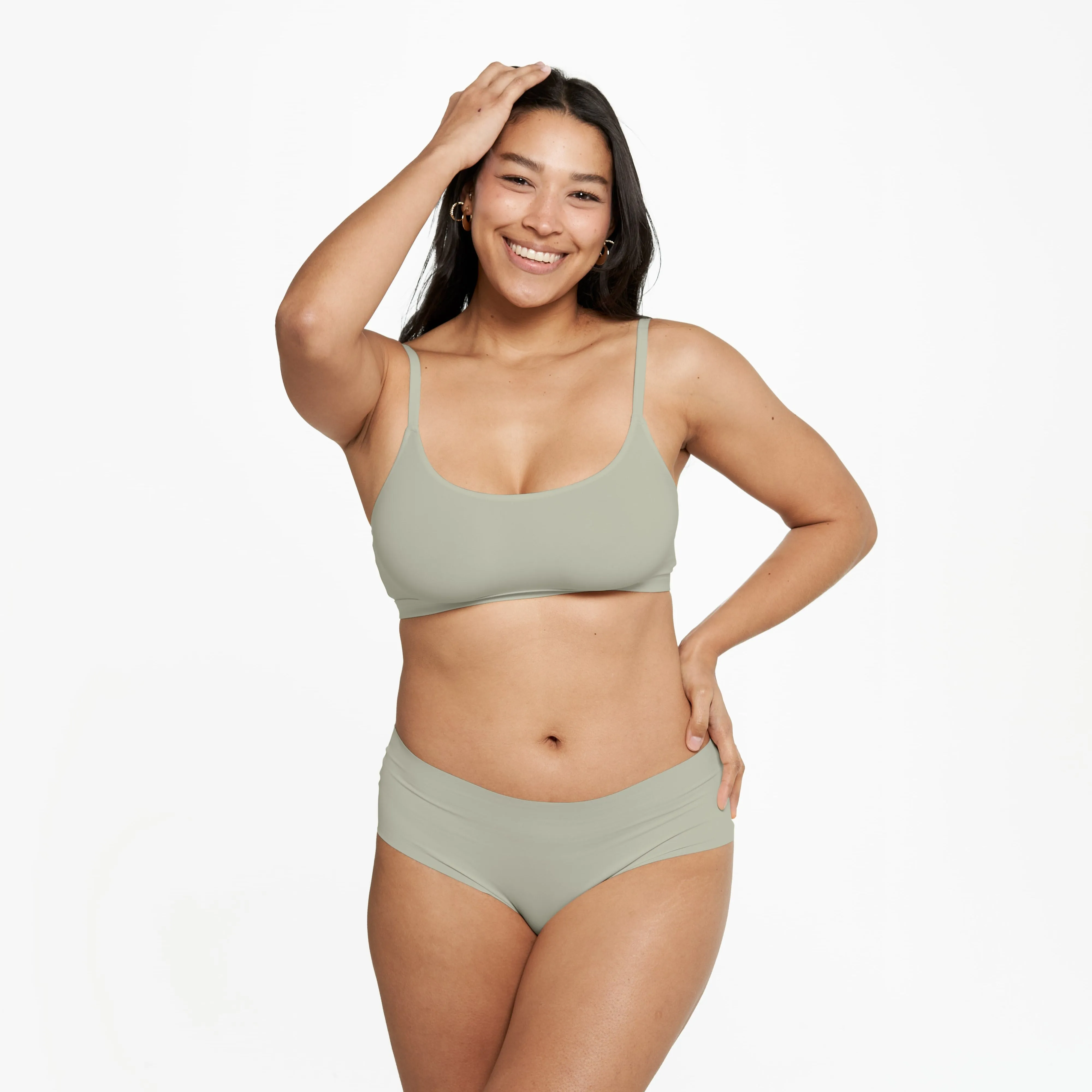 Mid-Rise Cheeky - Seamless Ultrasmooth 2.0 - Moss sold by Peach Underwear product image thumbnail 3