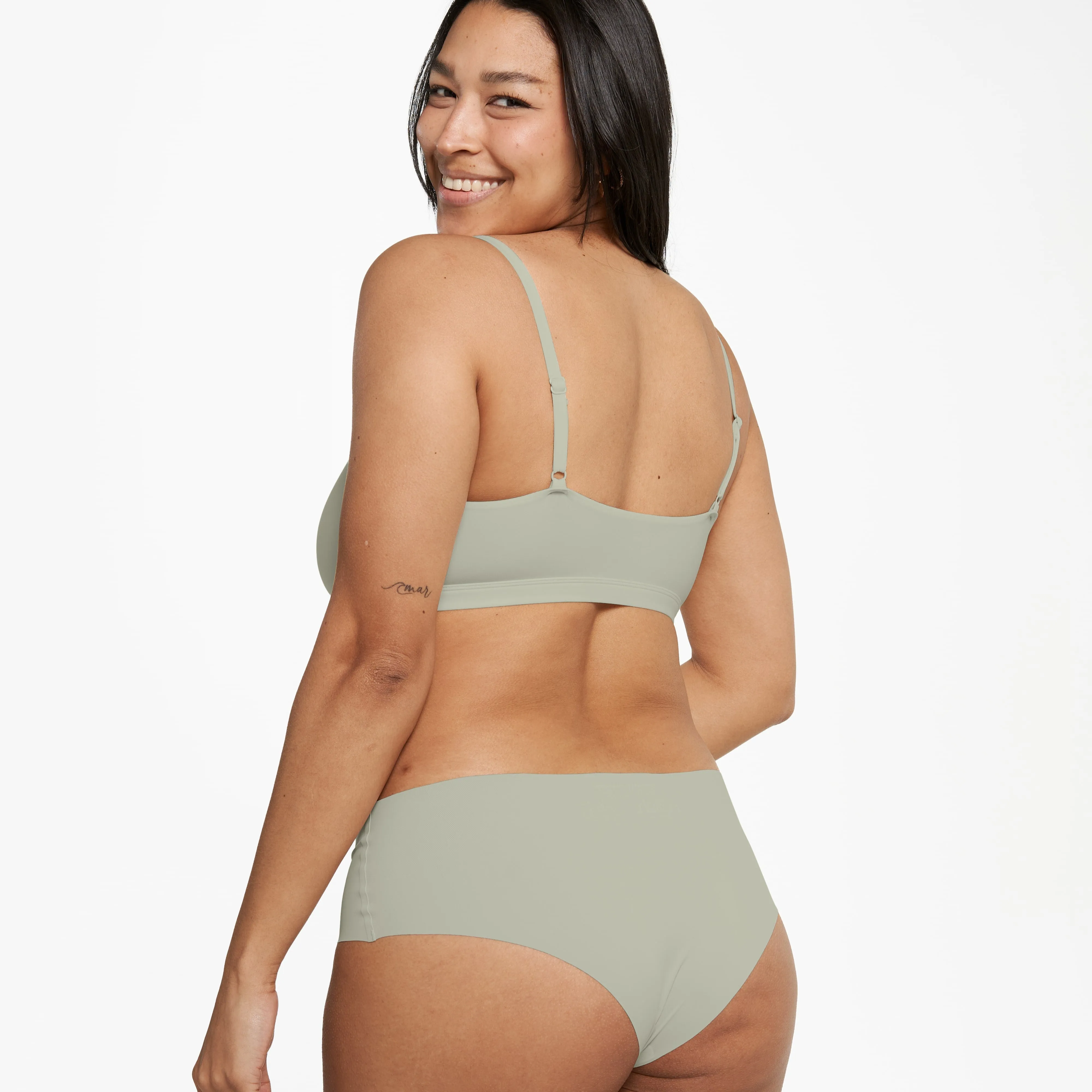 Mid-Rise Cheeky - Seamless Ultrasmooth 2.0 - Moss sold by Peach Underwear