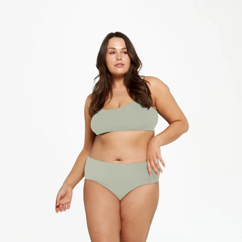 Mid-Rise Thong - Seamless Ultrasmooth 2.0 - Moss sold by Peach Underwear