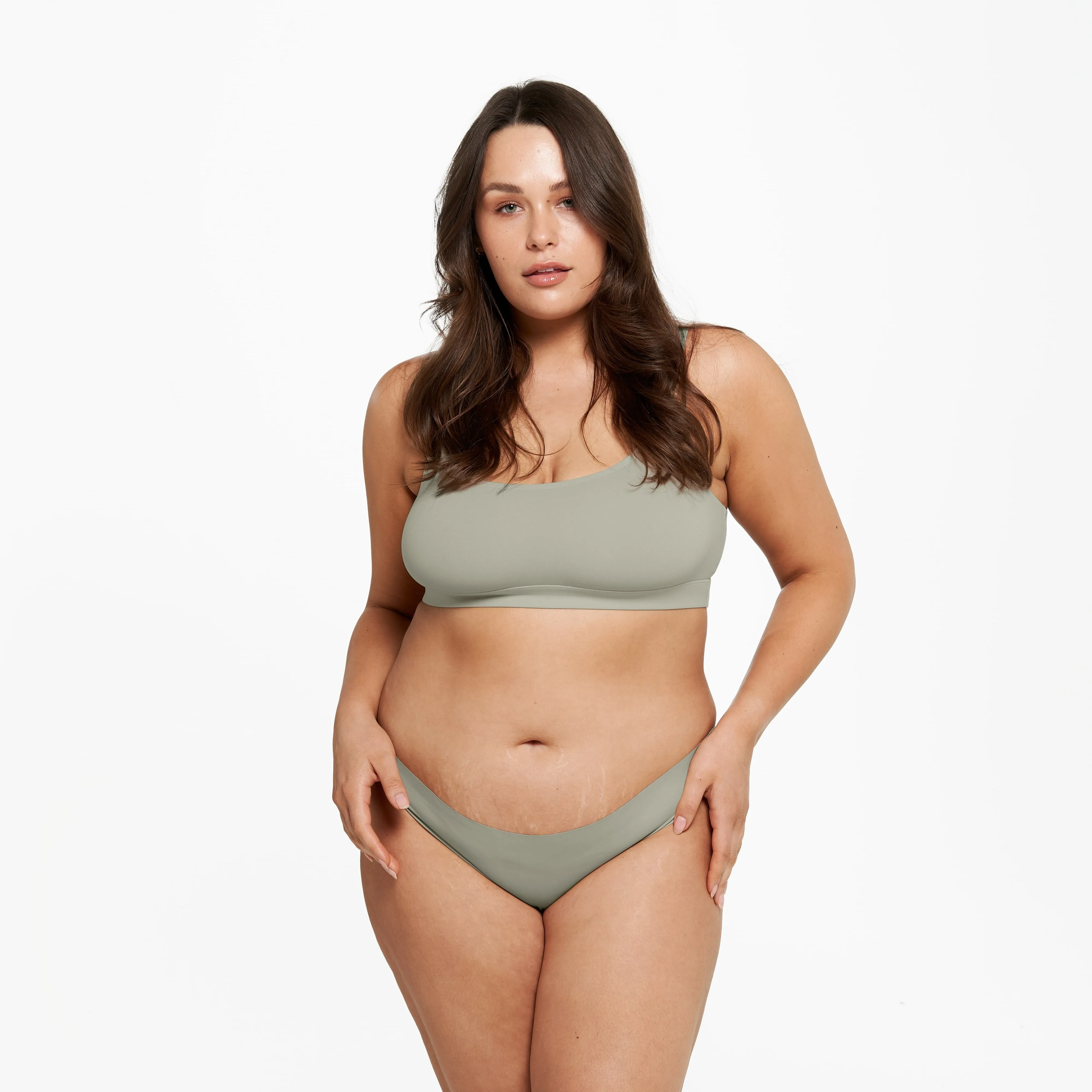 Original-Rise Thong - Seamless Ultrasmooth 2.0 - Moss sold by Peach Underwear