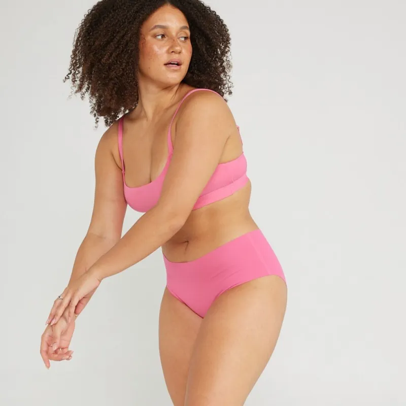 Mid-Rise Bikini - Seamless Cotton - Confetti sold by Peach Underwear
