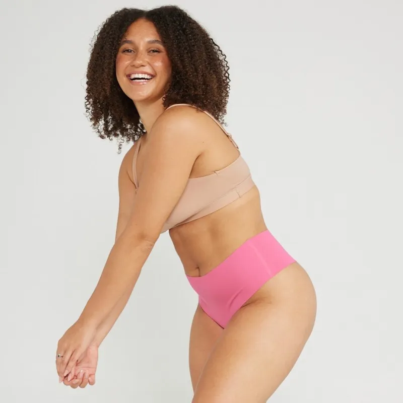 Mid-Rise Thong - Seamless Cotton - Confetti sold by Peach Underwear