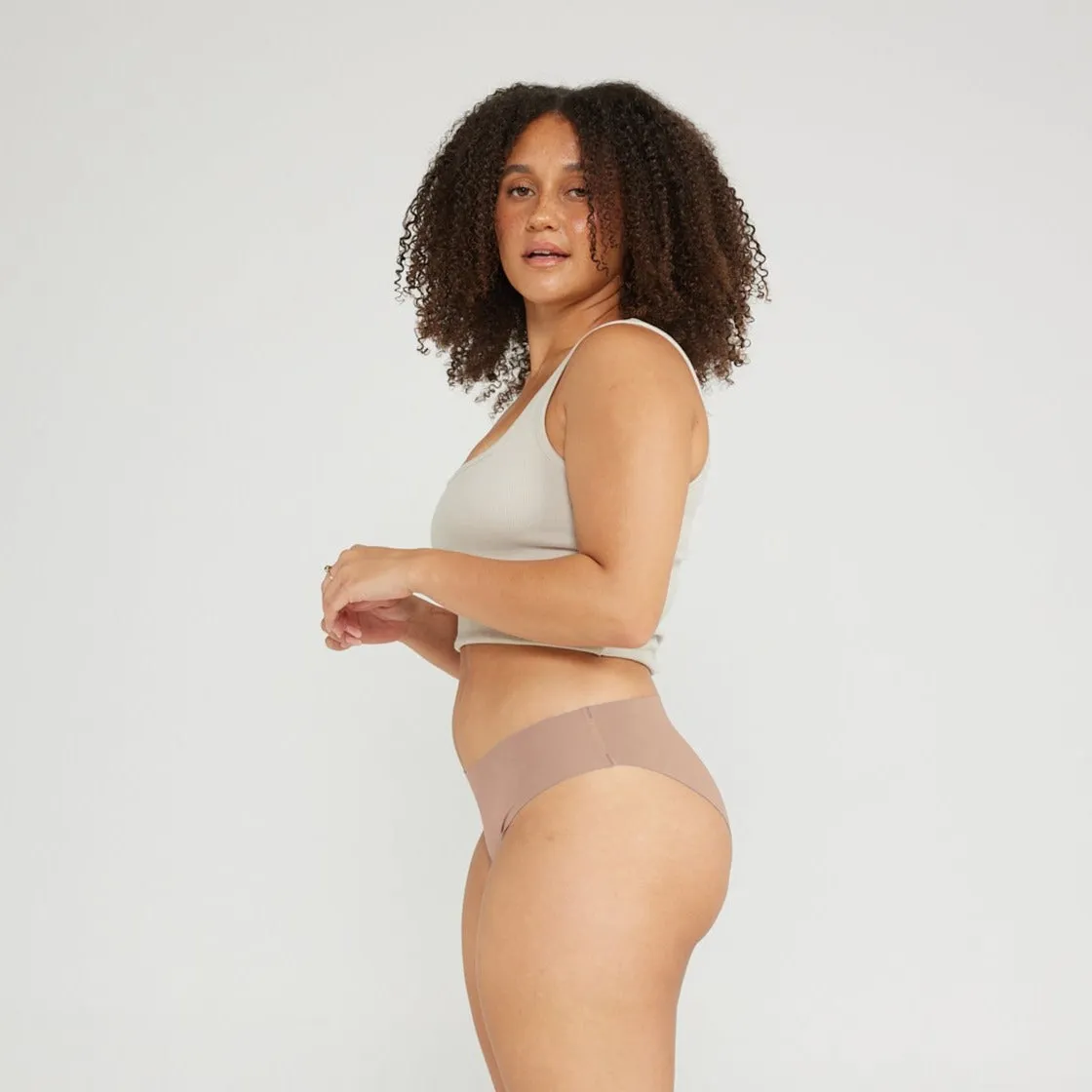 Original-Rise Bikini Brief - Seamless Cotton - Latte sold by Peach Underwear product image thumbnail 3