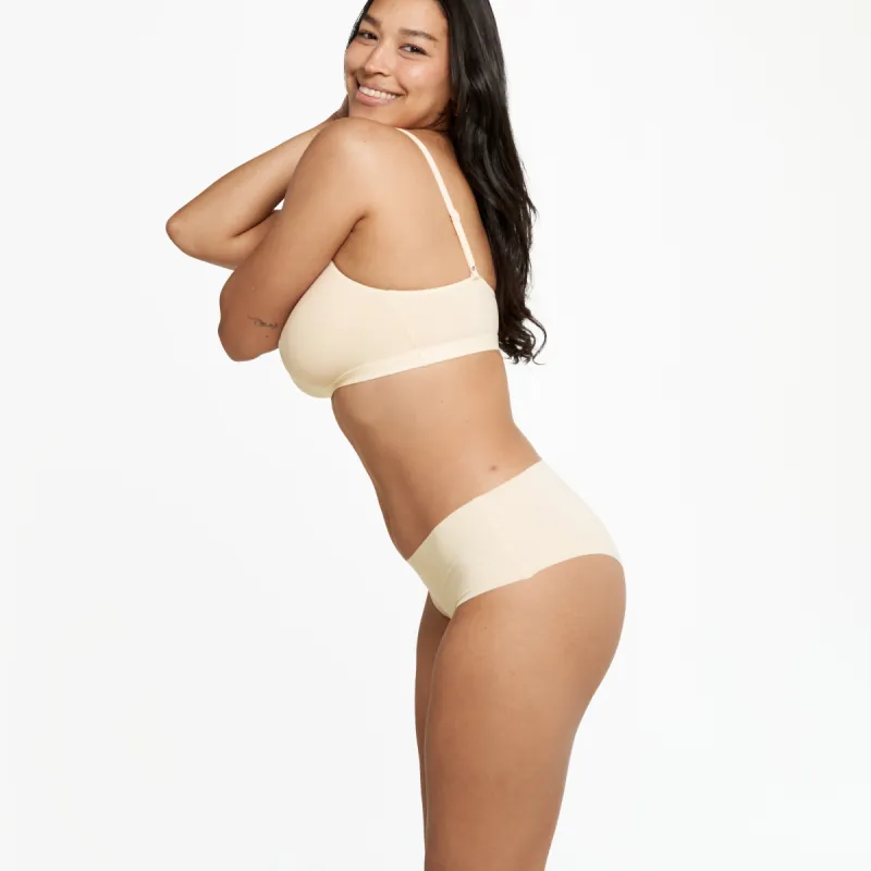 Mid-Rise Cheeky - Seamless Ultrasmooth - Vanilla sold by Peach Underwear