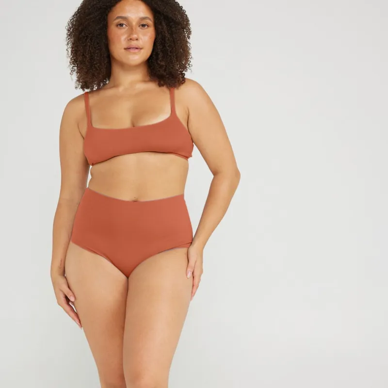 High-Rise Cheeky - Seamless Cotton - Spice sold by Peach Underwear