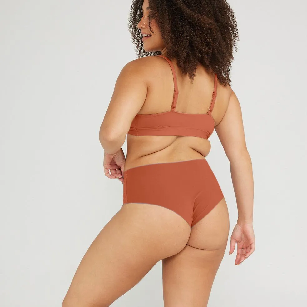 Mid-Rise Cheeky - Seamless Cotton - Spice sold by Peach Underwear product image thumbnail 5