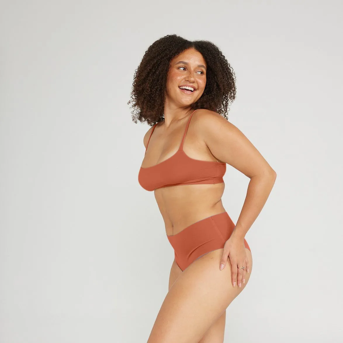 Mid-Rise Cheeky - Seamless Cotton - Spice sold by Peach Underwear product image thumbnail 4