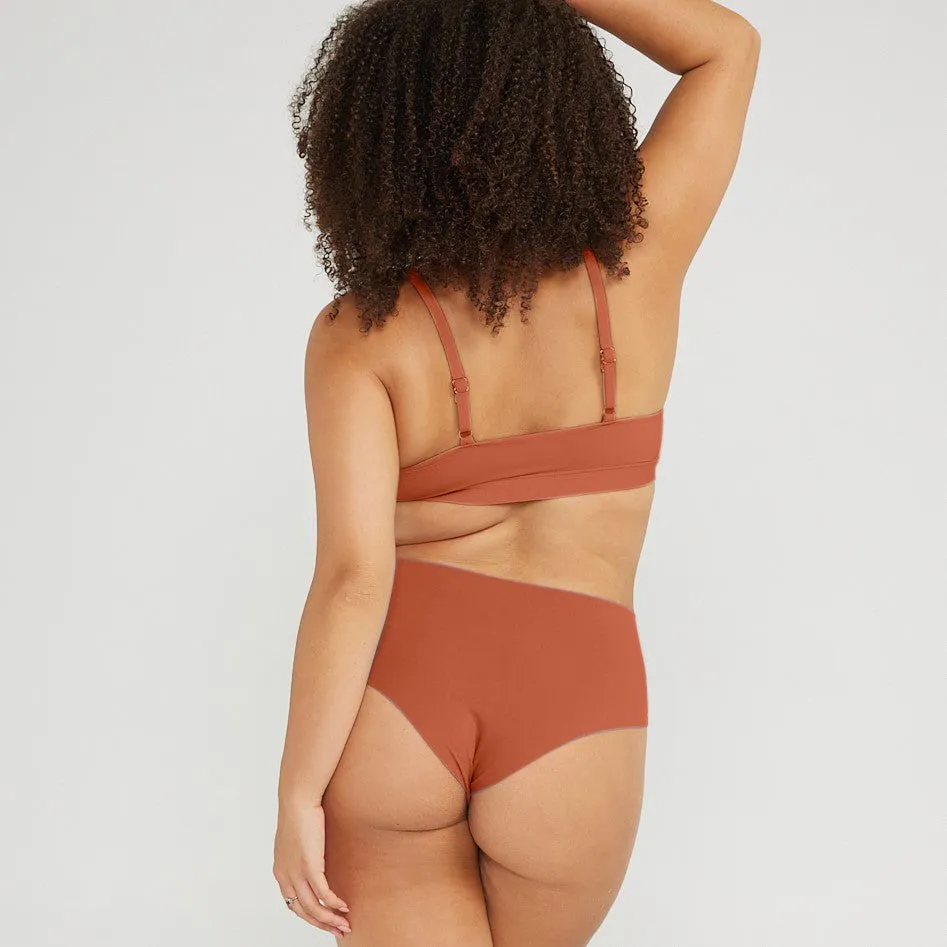 Mid-Rise Cheeky - Seamless Cotton - Spice sold by Peach Underwear product image thumbnail 2