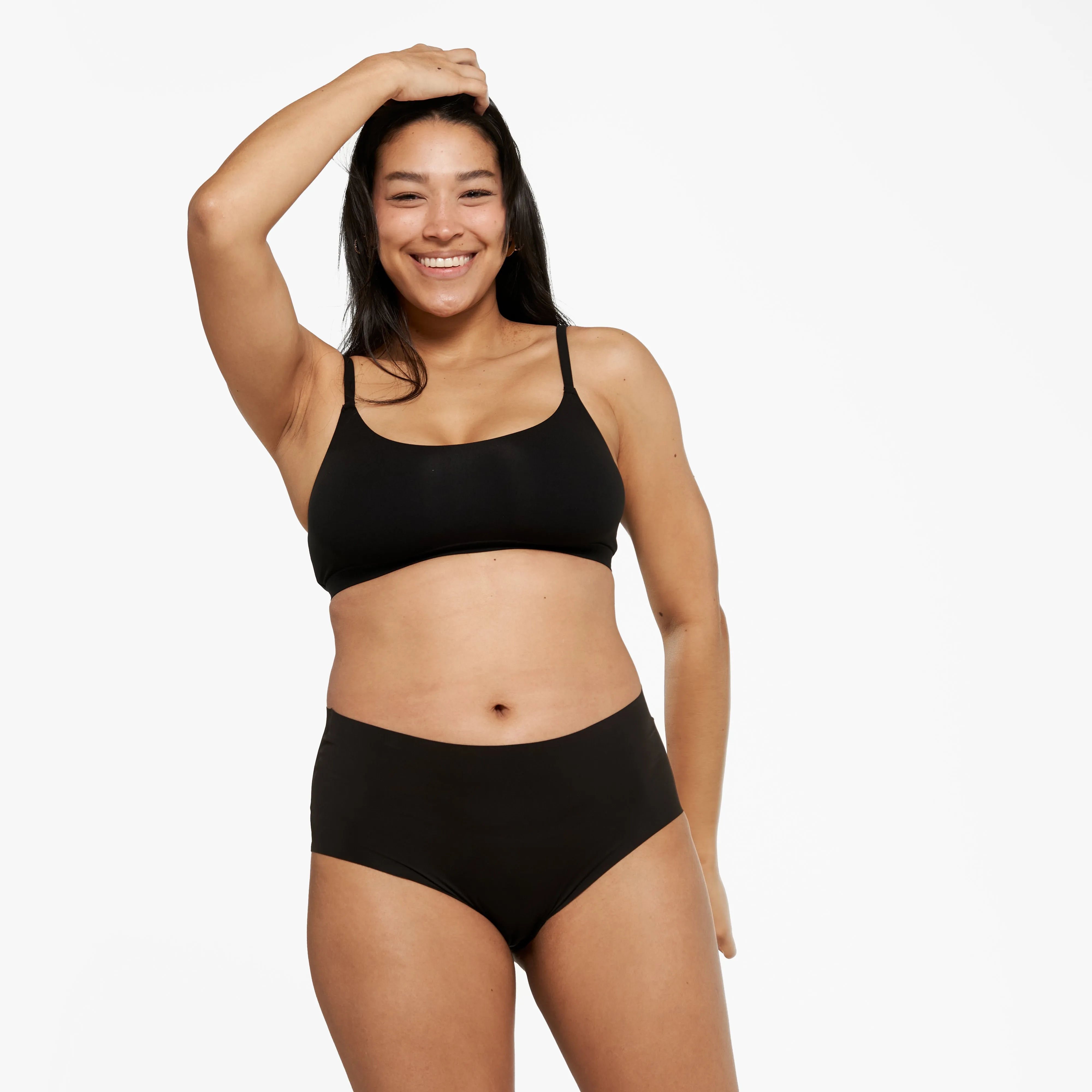 High-Rise Bikini Brief - Seamless Ultrasmooth - Black sold by Peach Underwear product image thumbnail 5