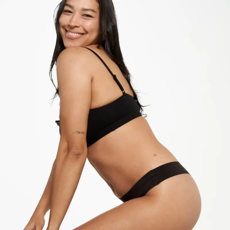 Original-Rise Thong - Seamless Ultrasmooth - Black sold by Peach Underwear