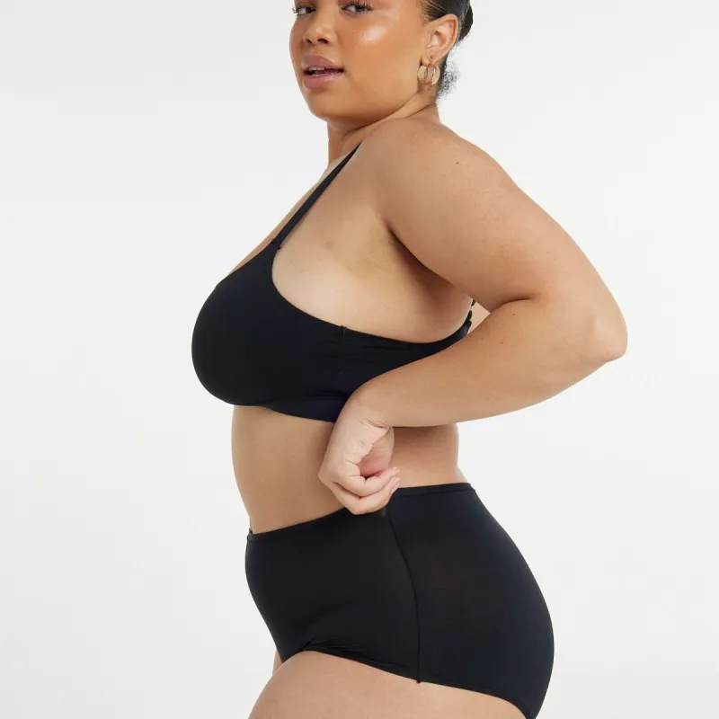 Original-Rise Boyleg - Super Stretch - Black sold by Peach Underwear