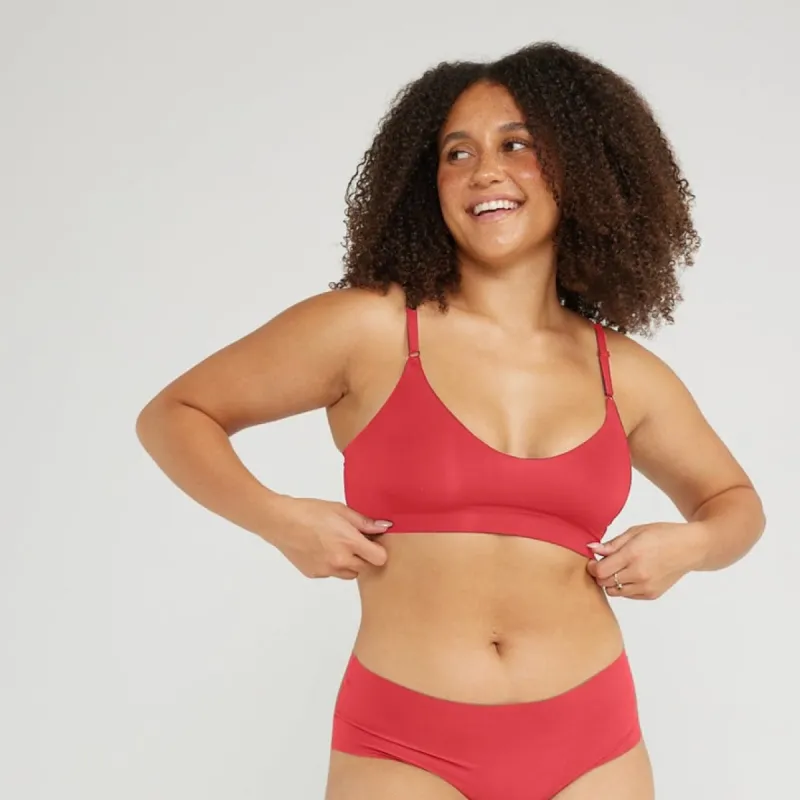 V-Scoop Bralette - Seamless Ultrasmooth - Rosewood sold by Peach Underwear