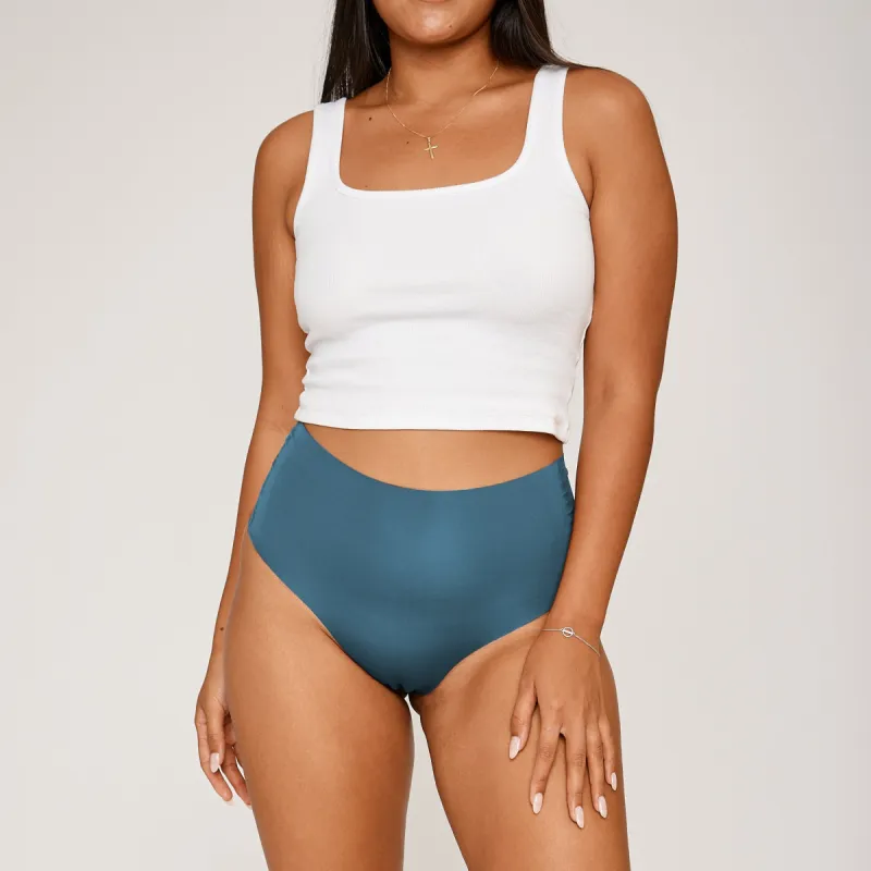High-Rise Thong - Seamless Ultrasmooth - Neptune sold by Peach Underwear